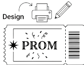 free prom ticket design & print
