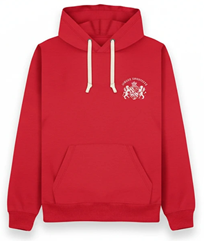 Trip red hoodie front design image